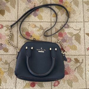 Kate spade small crossbody bag black with chains